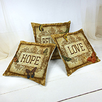 Cushion Cover Cotton Fabric Square printing & with letter pattern Sold By PC