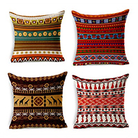 Cushion Cover, Cotton Fabric,  Square, printing, Bohemian style & different designs for choice, more colors for choice, 450x450mm, Sold By PC