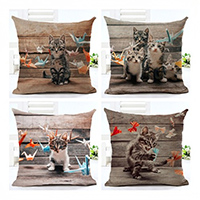 Cushion Cover Cotton Fabric Square printing With Animal Pattern Sold By PC