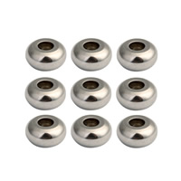 Perlas de acero inoxidable, color original, 6mm, agujero:aproximado 2mm, 50PCs/Bolsa, Vendido por Bolsa