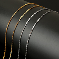 Acier inoxydable chaîne de bijoux, avec bobine plastique, Placage, plus de couleurs à choisir, 3x2mm, Environ 20m/bobine, Vendu par bobine