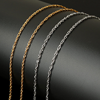 Nehrđajući čelik nakit lanac, s plastična kalem, pozlaćen, više boja za izbor, 2mm, Približno 20m/spool, Prodano By spool