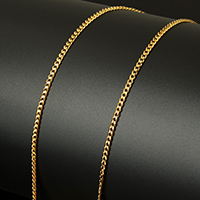 Stainless Steel Curb Chain with plastic spool gold color plated 3mm Approx Sold By Spool