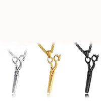 Stainless Steel Pendants, Scissors, plated, for man, more colors for choice, 51mm, Hole:Approx 3-5mm, Sold By PC