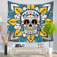 Fashion Bath Tapestries, Polyester, Rectangle, with skull pattern & different designs for choice, 150x130cm, Sold By PC