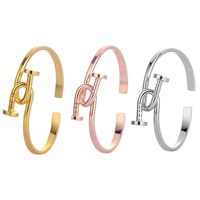 Brass Cuff Bangle, plated, Unisex, more colors for choice, lead & cadmium free, 60mm, Inner Diameter:Approx 60mm, Length:Approx 7 Inch, Sold By PC