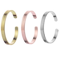 Brass Cuff Bangle, plated, Unisex, more colors for choice, lead & cadmium free, 65mm, Inner Diameter:Approx 65mm, Length:Approx 8 Inch, Sold By PC