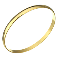Bracelet en acier inoxydable, Placage de couleur d'or, pour femme, 5mm, Diamètre intérieur:Environ 64mm, Vendu par PC