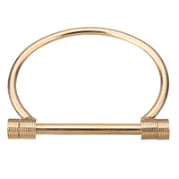Bracelet en acier inoxydable, Plaqué de couleur d'or rose, pour femme, 67x9mm, Diamètre intérieur:Environ 62x47mm, Vendu par PC