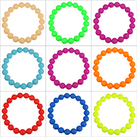 Unisex Bracelet, silicone, unisexe, plus de couleurs à choisir, 10mm, Vendu par Environ 8 pouce brin