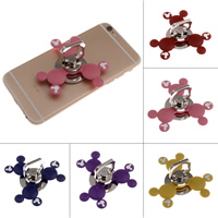 Finger Hand Fidget Spinner Gyroscope Phone Holder, Tibetan Style, platinum color plated, enamel, more colors for choice, 75x75x40mm, Sold By PC