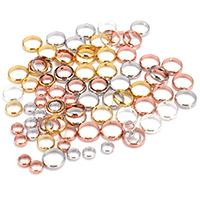 Brass Jewelry Beads, Donut, plated, different size for choice, more colors for choice, nickel, lead & cadmium free, Approx 500PCs/Bag, Sold By Bag