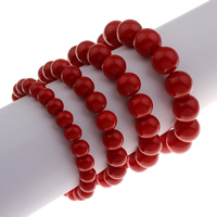 Coral Bracelet, Round, different size for choice & for woman, more colors for choice, Sold Per Approx 7.5 Inch Strand