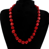 Coral Necklace, Natural Coral, for woman, 10x11mm-16x17mm, Sold Per Approx 20 Inch Strand