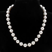 Südsee Muschel Halskette, rund, verschiedene Größen vorhanden & für Frau, verkauft per ca. 18 ZollInch Strang