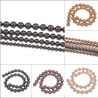 South Sea Shell perle, Krug, različite veličine za izbor, više boja za izbor, Rupa:Približno 1mm, Prodano Per Približno 14.5 inčni Strand