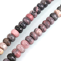 Rhodonite Beads, Rondelle, naturlig, forskellig størrelse for valg & facetteret, Hole:Ca. 0.5-2mm, Solgt Per Ca. 15 inch Strand