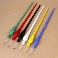 Lampwork Glass Dip Pen, handmade, more colors for choice, 16x190mm, Sold By PC