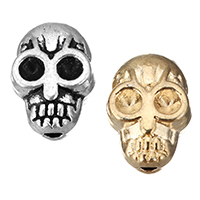 Zink Alloy Smycken Pärlor, Skull, plated, fler färger för val, nickel, bly och kadmium gratis, 8x11x6mm, Hål:Ca 1.5mm, 1000PC/Lot, Säljs av Lot