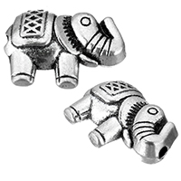 Tibetan Style Animal Beads, Elephant, antique silver color plated, nickel, lead & cadmium free, 12x8x4mm, Hole:Approx 1mm, 1500PCs/Lot, Sold By Lot