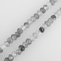 Cloud Quartz Beads, Rondelle, natural, different size for choice & faceted, Sold Per Approx 15 Inch Strand