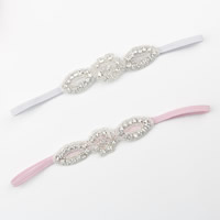 Nylon elastic cord Headband with Glass Seed Beads for children & with rhinestone Sold Per Approx 14 Inch Strand