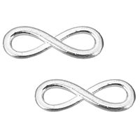 Infinity Tibetan Style Connector, silver color plated, 1/1 loop, nickel, lead & cadmium free, 23x8x2mm, 1500PCs/Lot, Sold By Lot