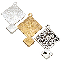 Zinc Alloy Pendants plated with number pattern nickel lead & cadmium free Approx 1.5mm Sold By Lot