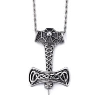 Stainless Steel Pendants Hammer of Thor for man & blacken Approx 3-5mm Sold By PC