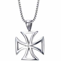 Stainless Steel Cross Pendants, for man, 35x50mm, Sold By PC