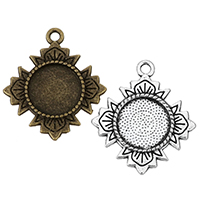 Zinc Alloy Pendant Cabochon Setting plated nickel lead & cadmium free Approx 2mm Inner Approx 12mm Sold By Lot