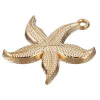 Tibetan Style Animal Pendants, Starfish, gold color plated, nickel, lead & cadmium free, 23x25.50x3mm, Hole:Approx 2mm, 500PCs/Lot, Sold By Lot