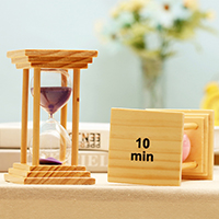 Timeglas Timer, Træ, med Glas, med glas \x26amp; timeglas & forskellige stilarter for valg, 60x110mm, Solgt af PC