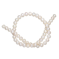 Cultured Round Freshwater Pearl Beads, natural, white, Grade A, 8-9mm, Hole:Approx 0.8mm, Sold Per 14.5 Inch Strand