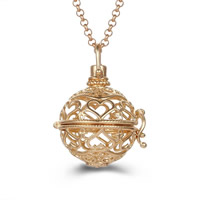 Brass Pregnant Ball Locket Sweater Necklace, Round, plated, rolo chain & for woman & hollow, more colors for choice, lead & cadmium free, 800mm, Sold Per Approx 31 Inch Strand