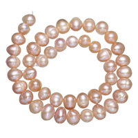 Perlas Arroz Freshwater, Perlas cultivadas de agua dulce, natural, Púrpura, 8-9mm, agujero:aproximado 0.8mm, Vendido para aproximado 14 Inch Sarta