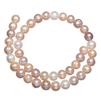 Brambor pěstované sladkovodní perle, Sladkovodní Pearl, přírodní, 10-11mm, Otvor:Cca 0.8mm, Prodáno za Cca 16 inch Strand