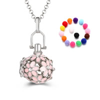 Pregnant Ball Locket Pendant Brass with Sponge Round plated Essential oil diffusion & enamel & with rhinestone & hollow lead & cadmium free 20-30mm Approx 2-4mm Sold By PC