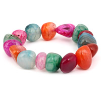 Unisex Bracelet Mixed Agate with Velveteen adjustable Length Approx 7.5-8 Inch Sold By Lot