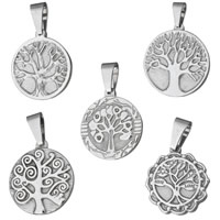 Tree Of Life Pendants, Stainless Steel, different designs for choice, original color, Sold By PC