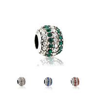 Zinc Alloy European Beads Rondelle antique silver color plated zinc alloy single core without troll & with rhinestone nickel lead & cadmium free Approx 4.5mm Sold By Lot