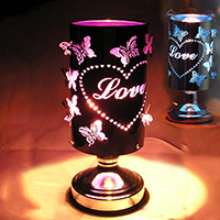 acier inoxydable Lampe de bureau aromathérapie, plus de couleurs à choisir, 130x130x270mm, Vendu par PC
