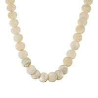 coquille collier de chandail, Plat rond, pour femme, plus de couleurs à choisir, 20mm, Vendu par Environ 27.5 pouce brin