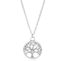 Zinc Alloy Necklace Tree platinum color plated oval chain & for woman lead & cadmium free Sold Per Approx 21.5 Inch Strand