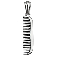 Stainless Steel Pendants, Comb, blacken, 11x49x4mm, Hole:Approx 7x11mm, Sold By PC