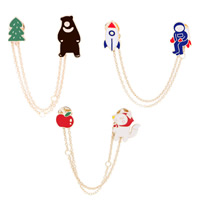 Zinc Alloy Cartoon gold color plated Unisex & enamel nickel lead & cadmium free Sold By PC