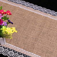 Linen, with Lace, 300x1800mm, Sold By Strand