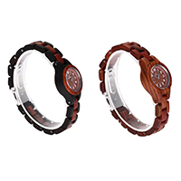 Relógio de Jóias Redear®Women, madeira, with vidro & aço inoxidável, para mulher, Mais cores pare escolha, 27x11mm,13mm, comprimento Aprox 9 inchaltura, vendido por PC