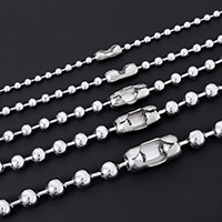 Stainless Steel Chain Necklace, different size for choice & ball chain, original color, Sold By Strand