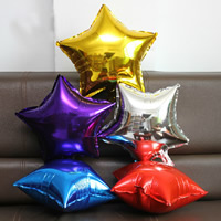Ballone, Alufolie, Stern, gemischte Farben, 10lnch, 20PCs/Tasche, verkauft von Tasche